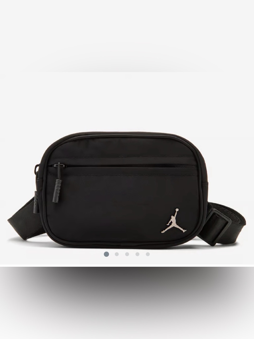 Jordan Black Belt Bag with Silver Jumpman